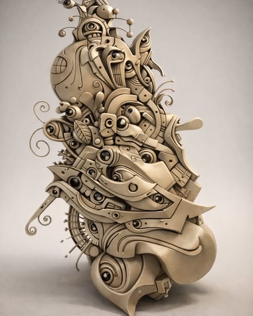 Sculptural relief piece